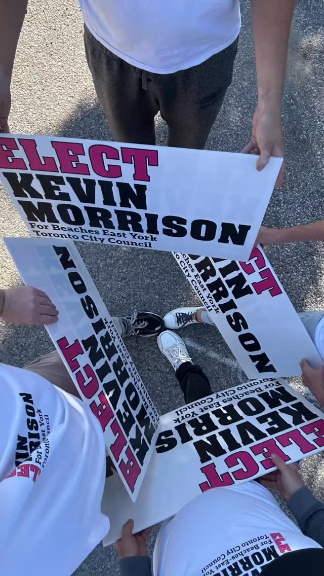Sometimes democracy is a sign in your front lawn / fence. If you want to show your love for democracy, request a sign. DM me and we will get one to you. #beacheseastyork #eastyorktoronto #kmorrison4bey #danforthwoodbinetoronto #dentoniapark