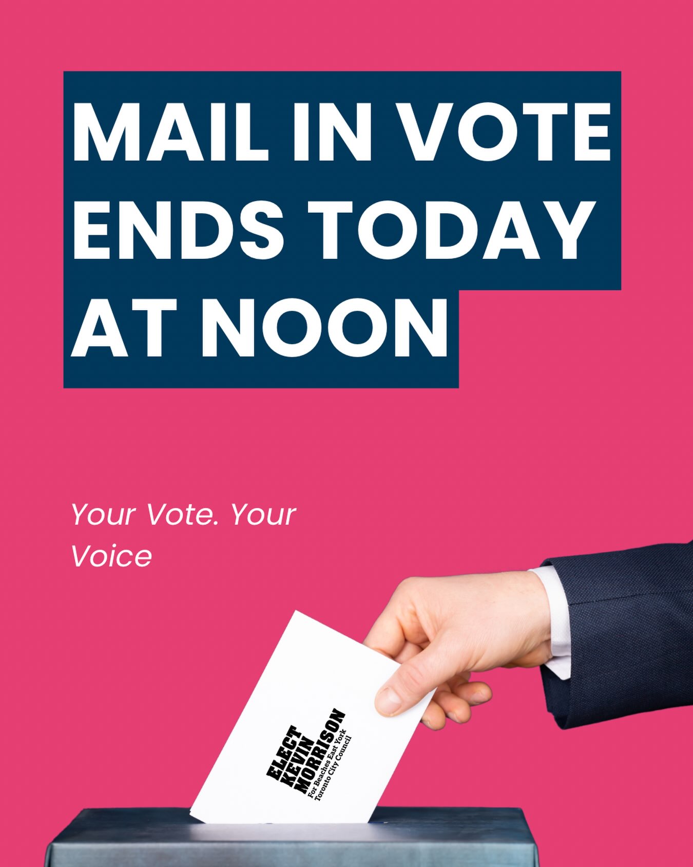 Mail in vote ends today at noon.

#kmorrison4bey #beacheseastyork